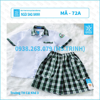 ÁO HỌC SINH NAM 72A - TIỂU HỌC CÁI KHẾ 3